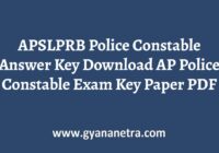 APSLPRB Police Constable Answer Key Paper
