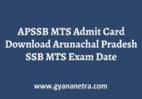 APSSB MTS Admit Card Exam Date