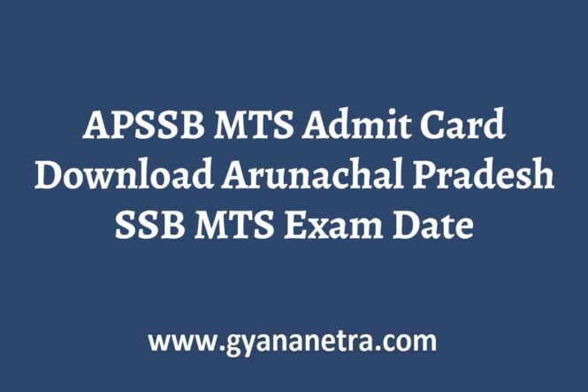 APSSB MTS Admit Card Exam Date