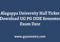 Alagappa University Hall Ticket Download