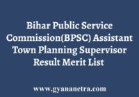 BPSC Assistant Town Planning Supervisor Result