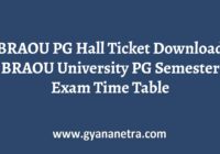 BRAOU PG Hall Ticket Download