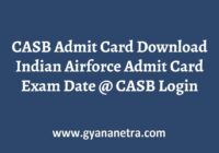 CASB Admit Card Exam Date