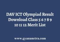 DAV ICT Olympiad Result