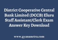 DCCB Eluru Staff Assistant Answer Key