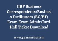 IIBF BC Exam Admit Card
