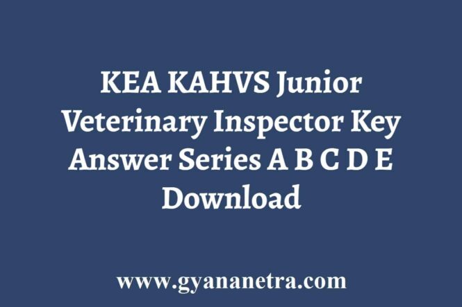 KEA KAHVS Junior Veterinary Inspector Key Answer