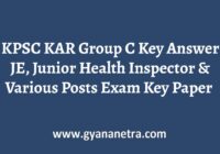 KPSC KAR Group C Key Answer Download