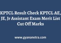 KPTCL Result Merit List