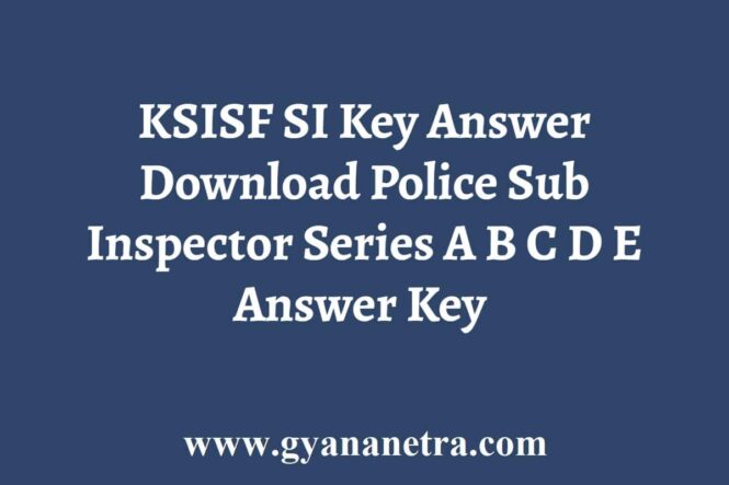 KSISF SI Key Answer