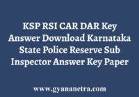 KSP RSI CAR DAR Answer Key