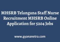 MHSRB Telangana Staff Nurse Recruitment