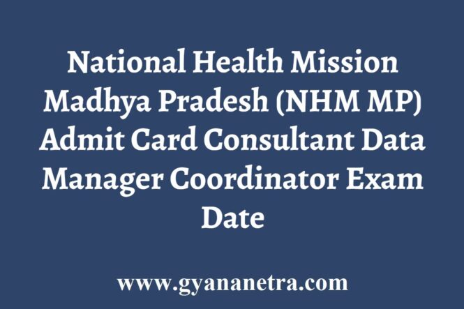 NHM MP Admit Card