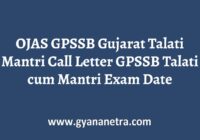 OJAS GPSSB Gujarat Talati Mantri Call Letter
