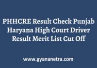 PHHCRE Result Merit List