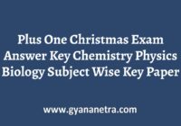 Plus One Christmas Exam Answer Key