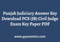 Punjab Judiciary Answer Key Paper