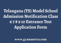 TS Model School Admission Notification