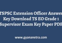 TSPSC Extension Officer Answer Key