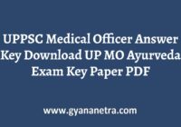 UPPSC Medical Officer Answer Key Paper PDF