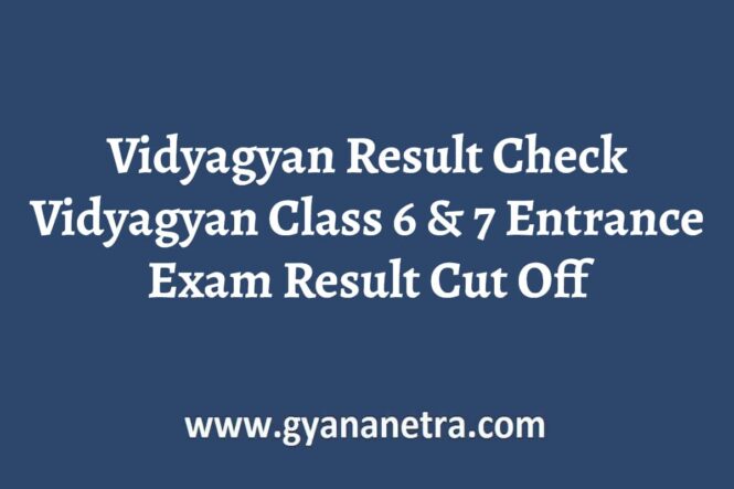 Vidyagyan Result Cut Off