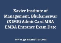 XIMB Admit Card