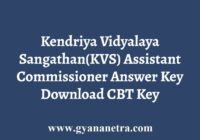 KVS Assistant Commissioner Answer Key