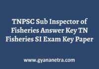 TNPSC Sub Inspector of Fisheries Answer Key