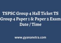 TSPSC Group 4 Hall Ticket Exam Date