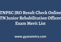 TNPSC JRO Result Merit List