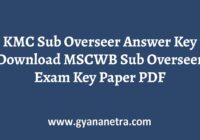 KMC Sub Overseer Answer Key