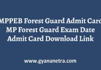 MPPEB Forest Guard Admit Card