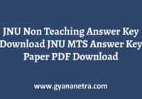 JNU Non Teaching Answer Key Paper PDF