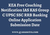 KEA Free Coaching Notification Application Form