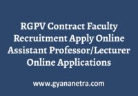 RGPV Contract Faculty Recruitment Notification