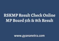 RSKMP Result Check Online