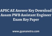 APSC AE Answer Key Paper PDF