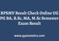 BPSMV Result Semester Exam