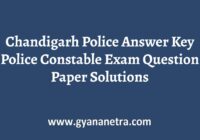 Chandigarh Police Answer Key Paper