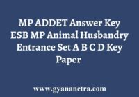 MP ADDET Answer Key