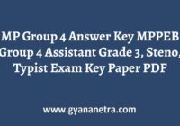 MP Group 4 Answer Key Paper PDF