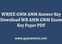 WBJEE GNM ANM Answer Key PDF