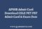 APSSB Admit Card CSLE PET PST