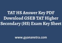 TAT HS Answer Key Paper PDF