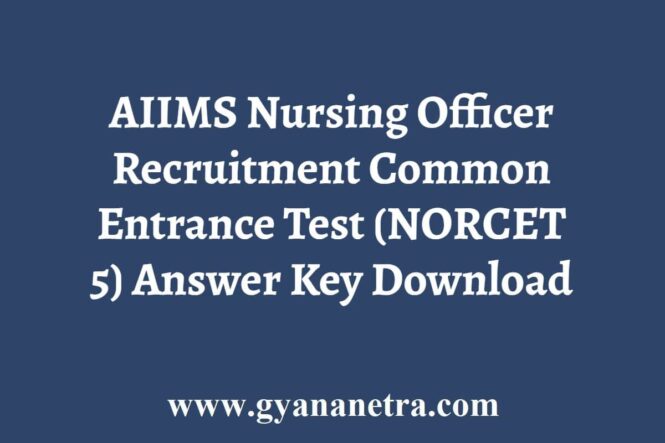 AIIMS Norcet 5 Answer Key
