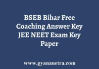 BSEB Bihar Free Coaching Answer Key