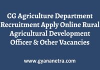 CG Agriculture Department Recruitment Notification