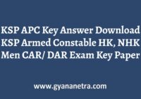 KSP APC Key Answer Sheet PDF