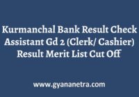 Kurmanchal Bank Result Merit List