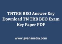 TNTRB BEO Answer Key Paper